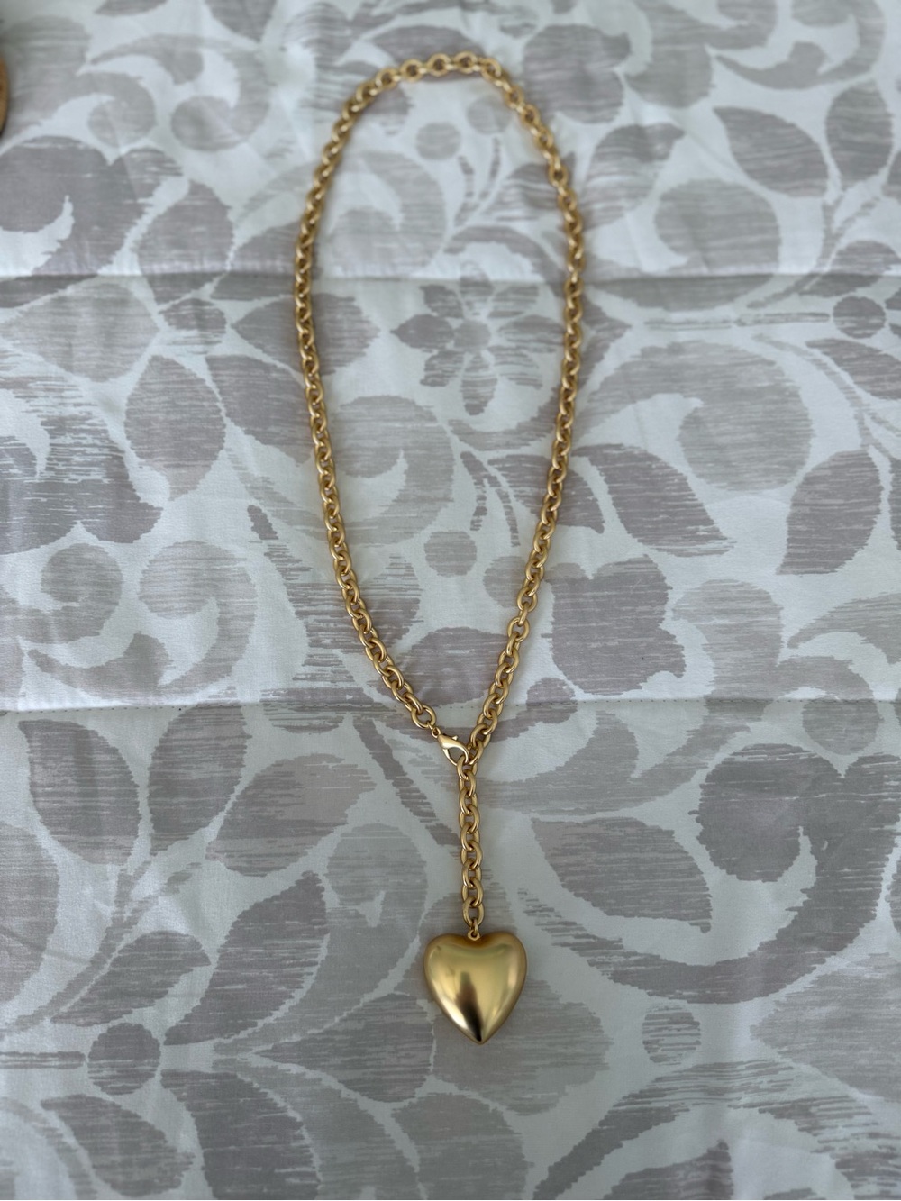 Roxanne Assoulin Gold Heart Pendant Statement Necklace - Picture 3 of 5